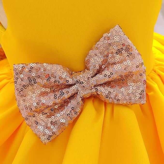 Elegancka żółta sukienka dla Dziewczynki