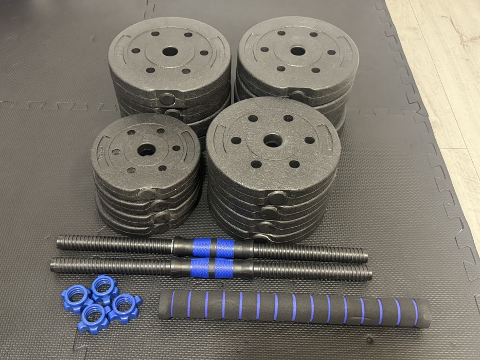 Hantle 2x 20kg niebieskie