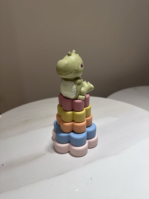 Тактильна іграшка Монтессорі Форма і колір від Obetty і пірамідка