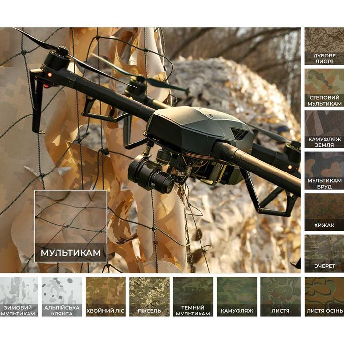 Антидронові маскувальні сітки Militex з основою