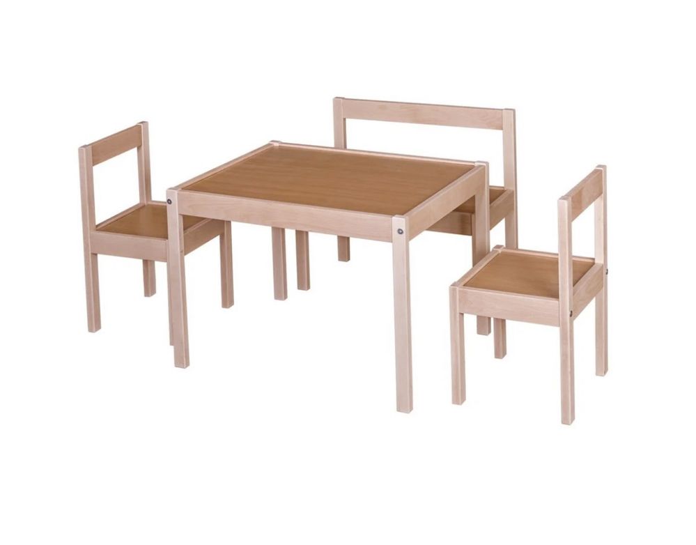 Zestaw Stolik Dziecięcy + Ławeczka + Krzesła Dla Dzieci *okazja*