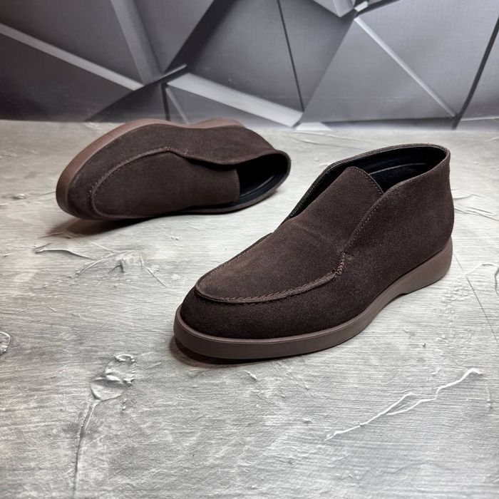 Ботинки Зимние ЛОФЕРЫ Замшевые мужские LORO PIANA Nix! ЗАМША+ БАЙКА!