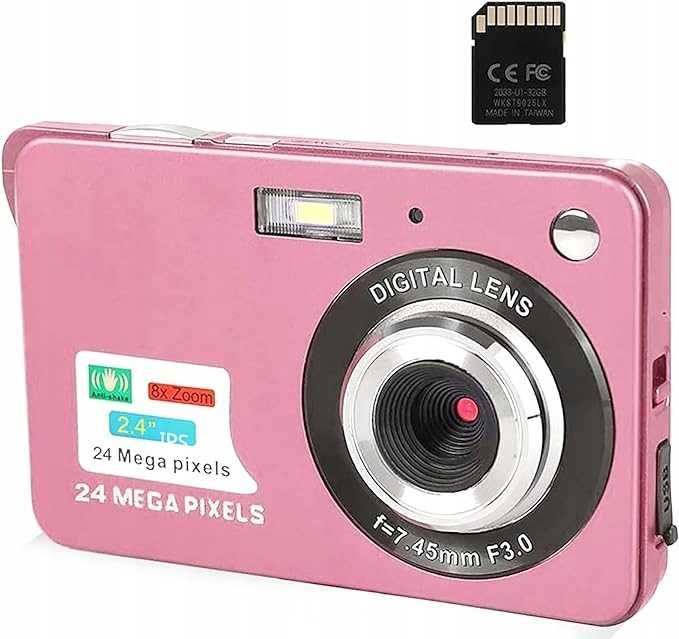 CamKing Aparat cyfrowy 2,4 cala kamera FHD 24 MP 8 x zoom