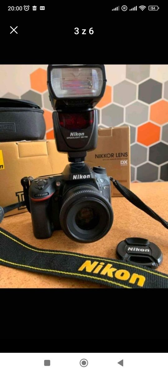 Nikon D7100 DX AF-S Nikkor 35mm+  Lampa błyskowa SB-700 Speedlight SB-
