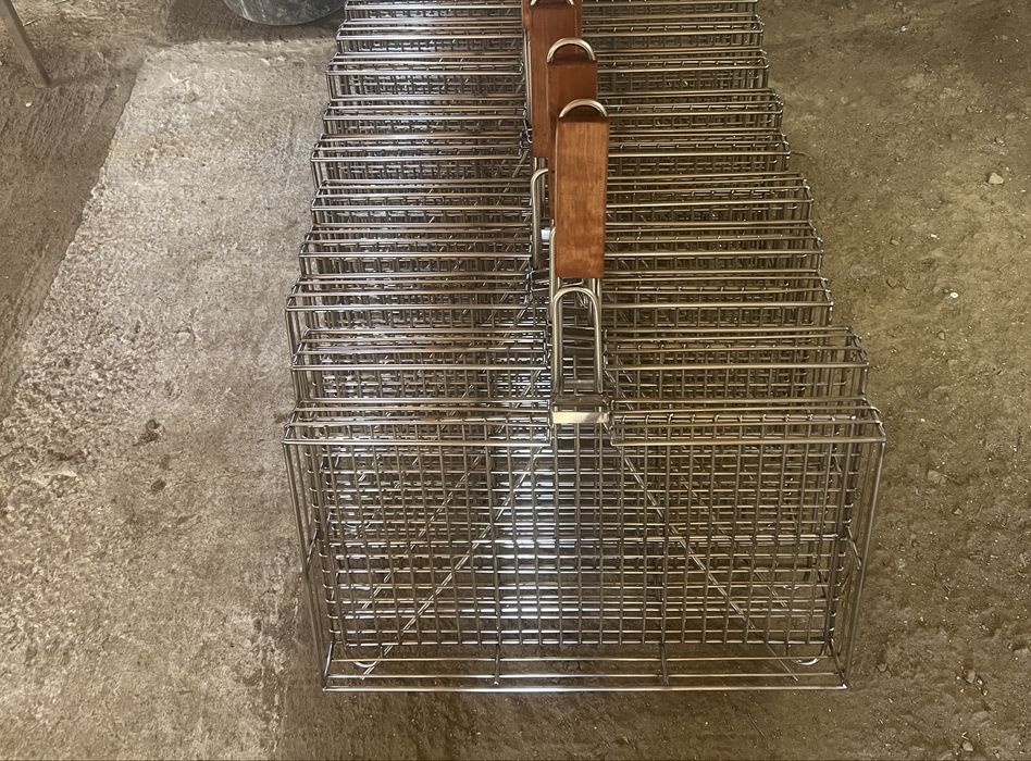 Решітка- гриль для мангалу 40×30 см з дерев’яною ручкою