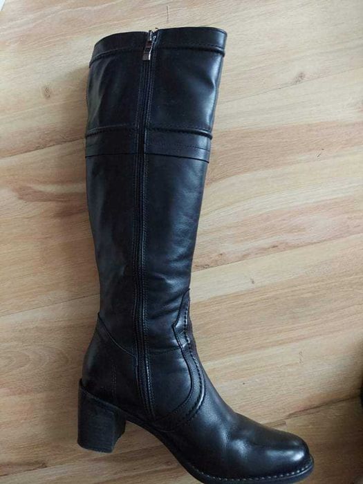 Buty kozaki skórzane