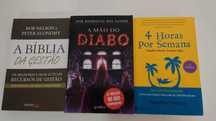 Livros A BÍBLIA DA GESTÃO, A MÃO DO DIABO e 4 Horas por Semana