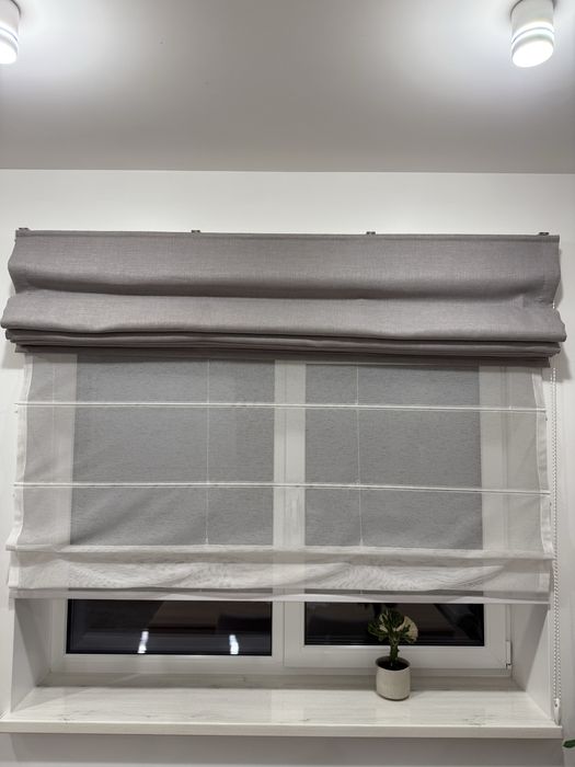 Римські штори з тюллю.