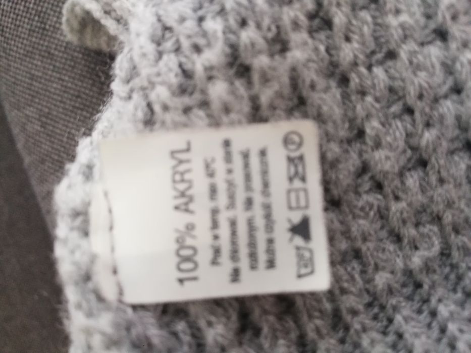 Szara narzutka nietoperz, rozmiar 38