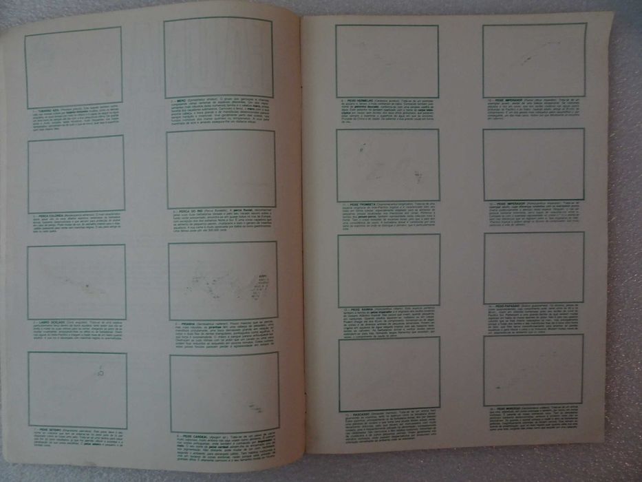 Caderneta de cromos vazia Fauna Vertebrados