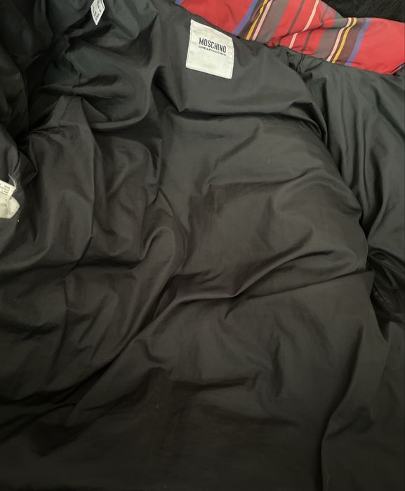 Kurtka puchowa Moschino r.36 w kratę kratkę puch pierze tartan plaid