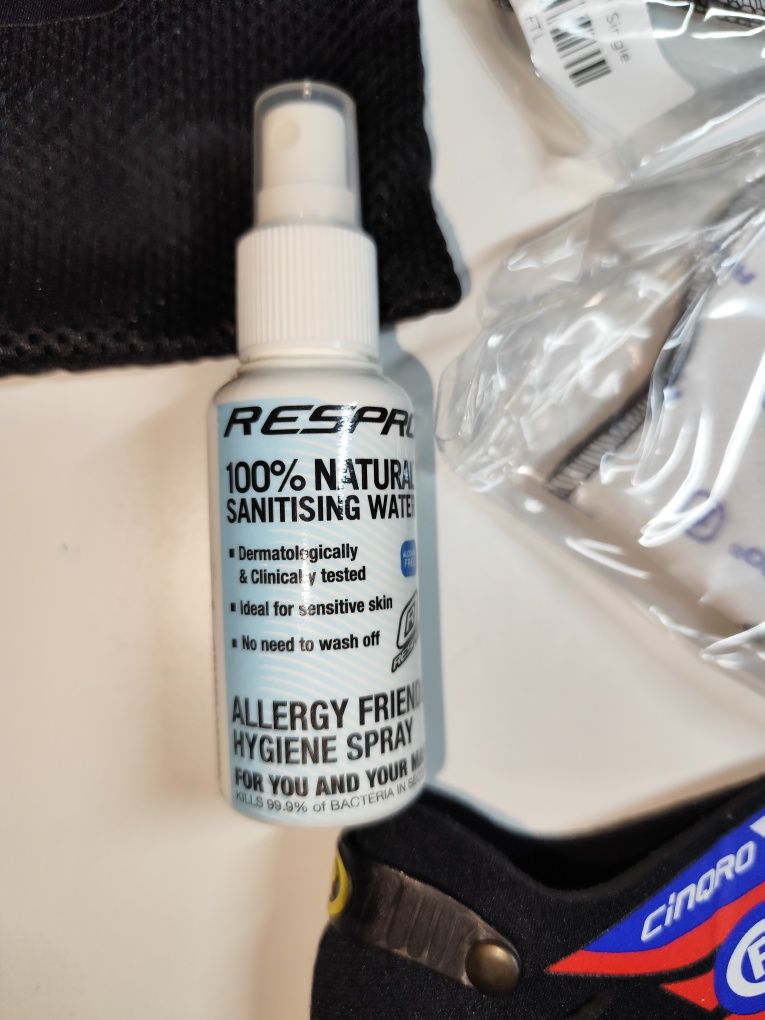 Maska antysmogowa Respro Cinqro rozmiar L + dwa filtry + spray + worek