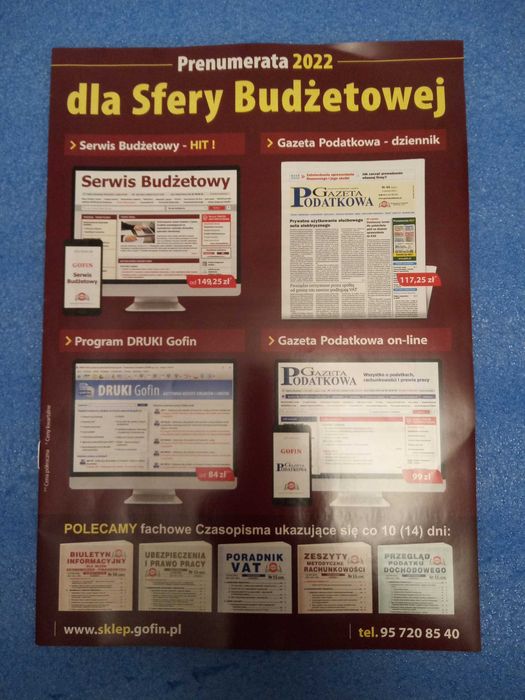 Prenumerata 2022 dla sfery budżetowej