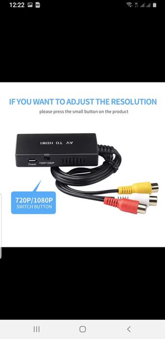 Видео композитных конвертер от AV к HDMI адаптер HDMI 1080P