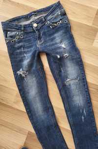 Spodnie damskie jeansy  Skinny, rurki strecz Armani Jeans  27