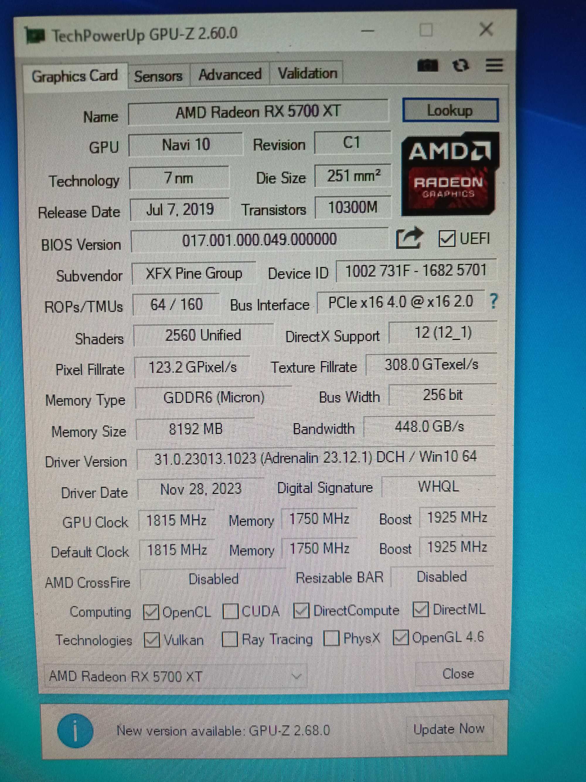 Відеокарта XFX RX5700XT Thicc II 8Gb