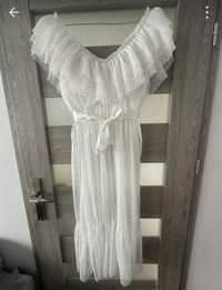 Sukienka tiul długa 38 rozmiar komunia wesele