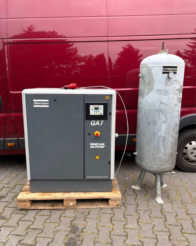 Kompresor Atlas Copco GA7 7.5kW 1.2m3 7.5BAR