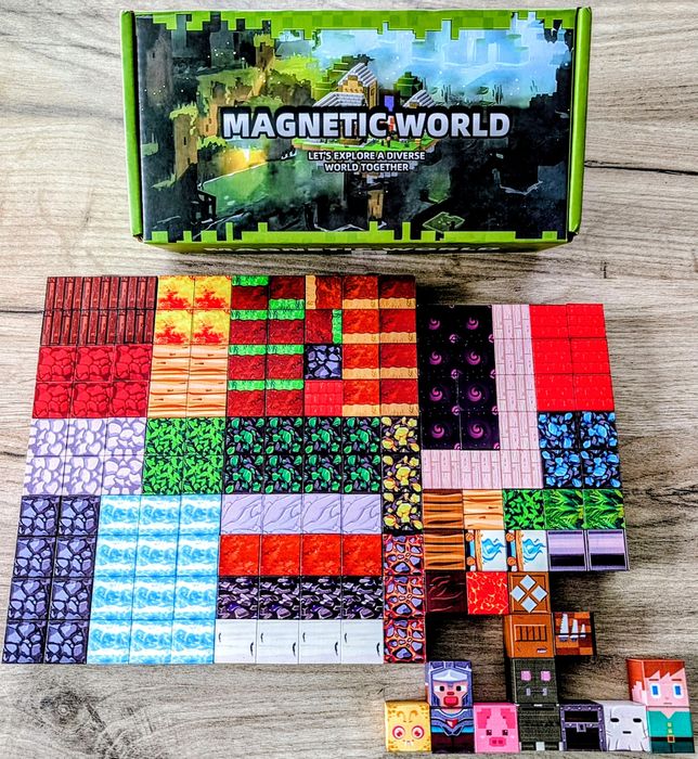 Nowe klocki magnetyczne Minecraft 150 sztuk 2x2cm