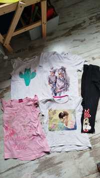Koszulki i legginsy dla dziewczynki rozm 116