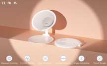 Piękne, podróżne, podświetlane lustro do makijażu LED, 3 tryby