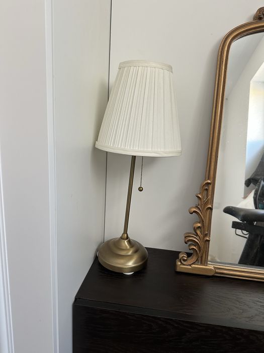 Lampa stołowa mosiądz złota