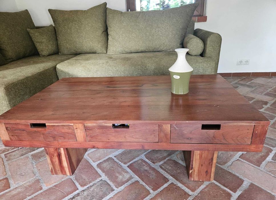 Stolik kawowy kolonialny, stolik kawowy drewniany, ława kolonialna