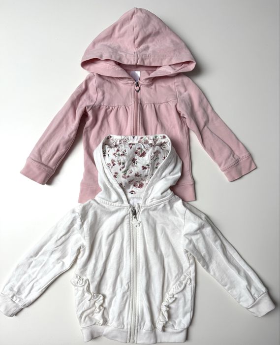 Dwie Bluzy Kwiaty 92/98 C&A