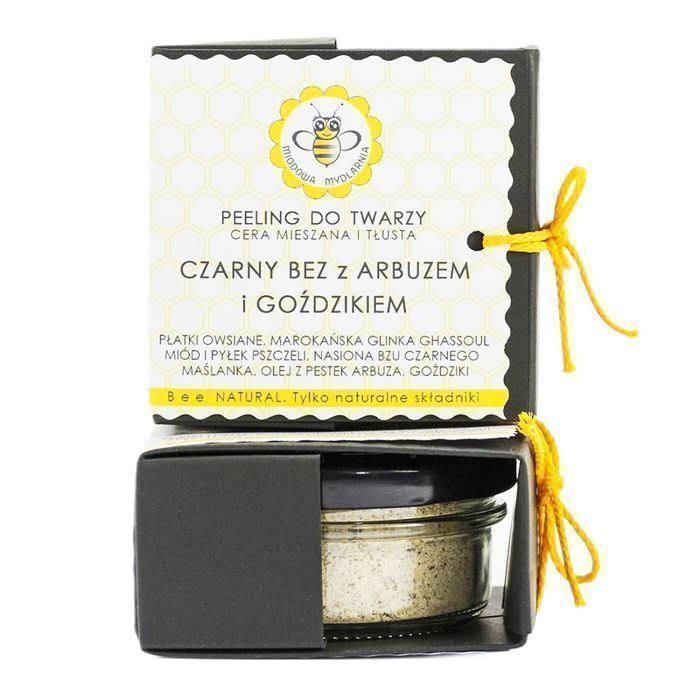 Miodowa Mydlarnia Peeling do twarzy czarny bez  25g