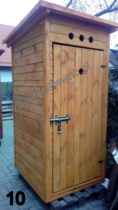 WC drewniane, Wychodek, Kibel na działkę lub budowę
