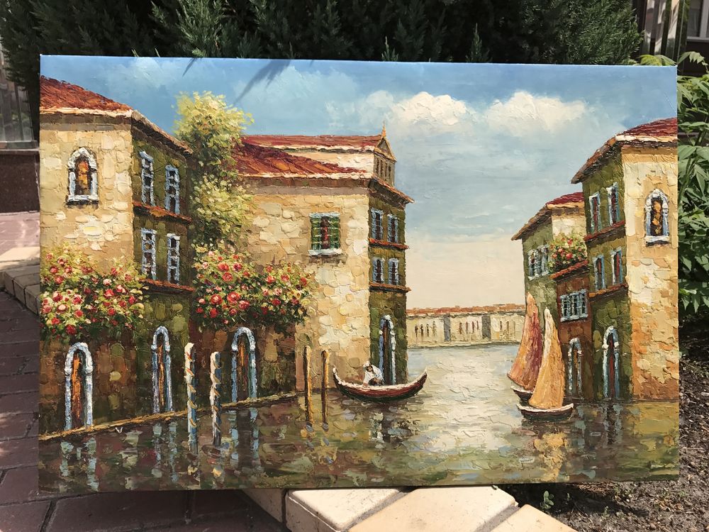 Картина Венеция итальянского художника размер 60 на 90