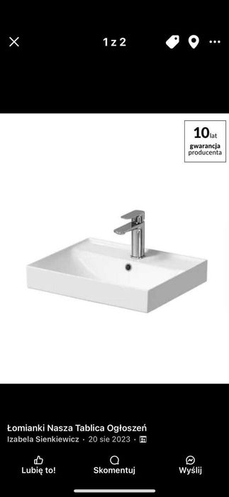 Umywalka cersanit larga - 50 cm