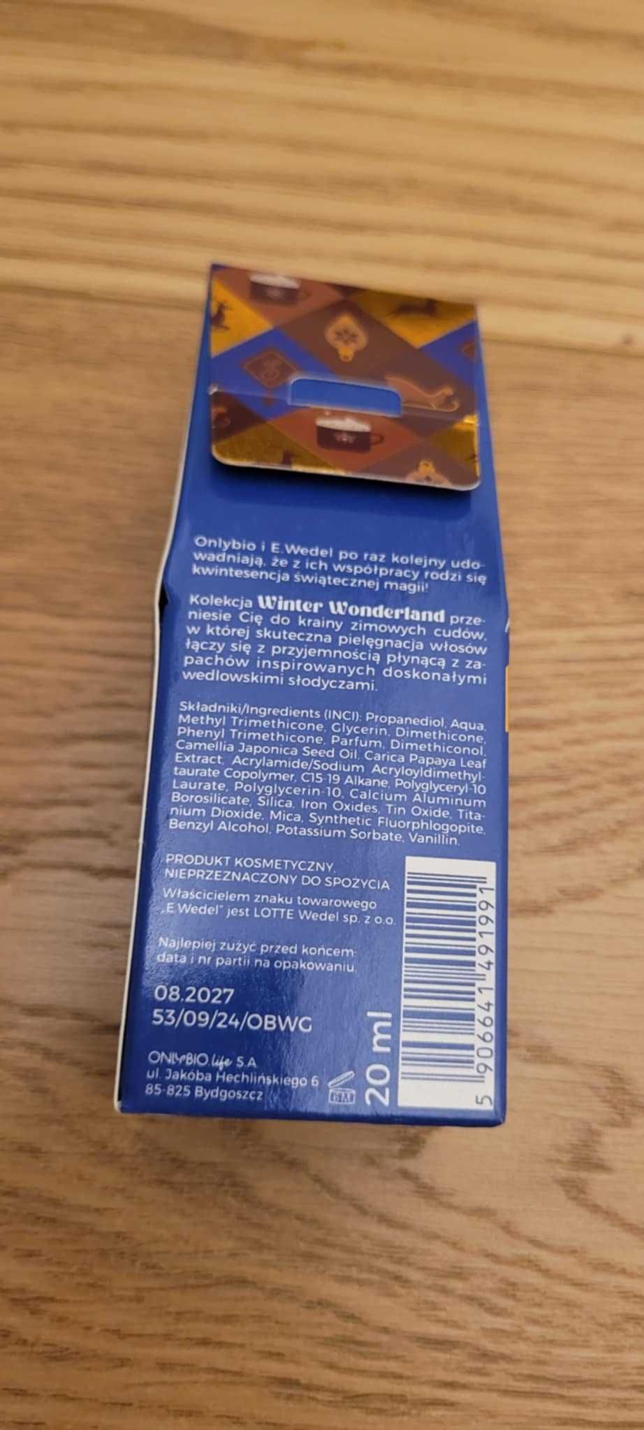 ONLYBIO & E.Wedel Olejek do włosów Czekolada Mleczna