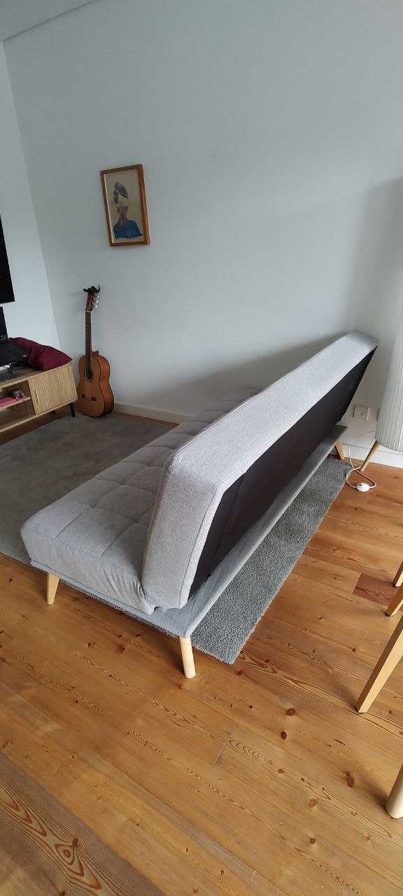 Sofá-cama de tecido 2 lugares
