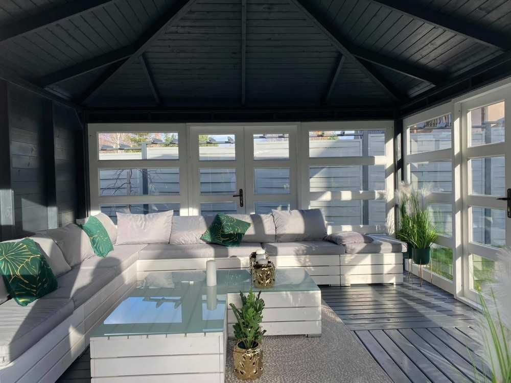 sauna jacuzzi siłownia DOMEK 35m2 na ROD domek 4x4 altana 4x4 MDN10A