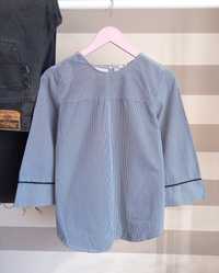 Хлопковая блузка в полоску Zara