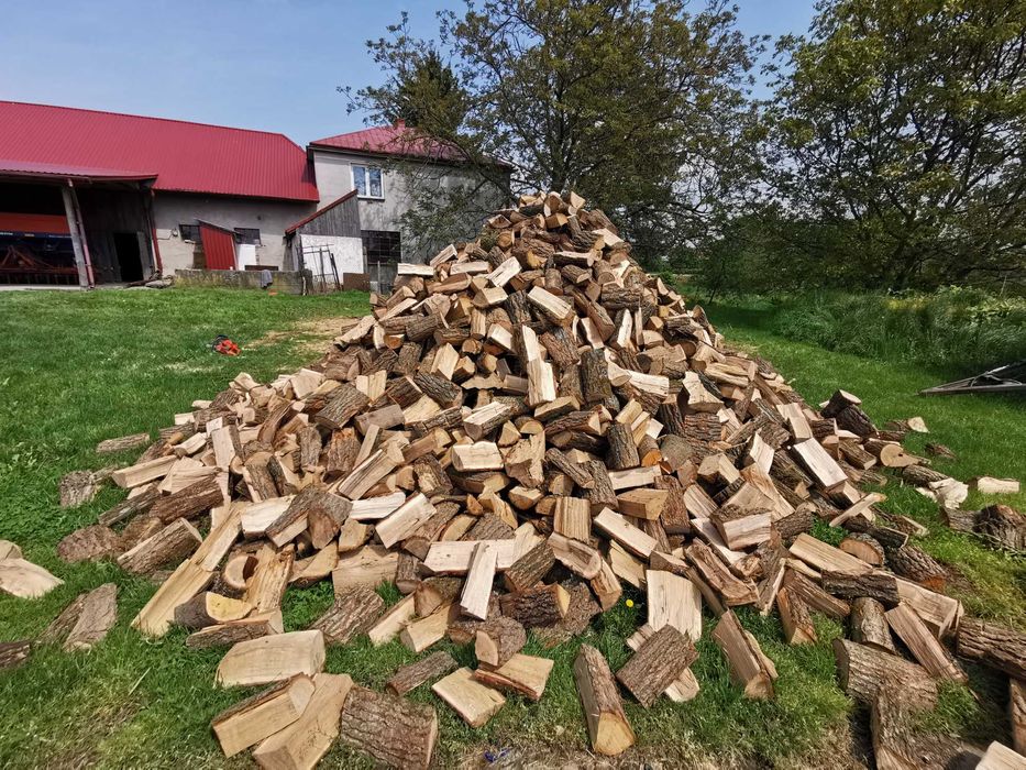 Drewno Opałowe Kominkowe Buk Grab Sezonowany Transport