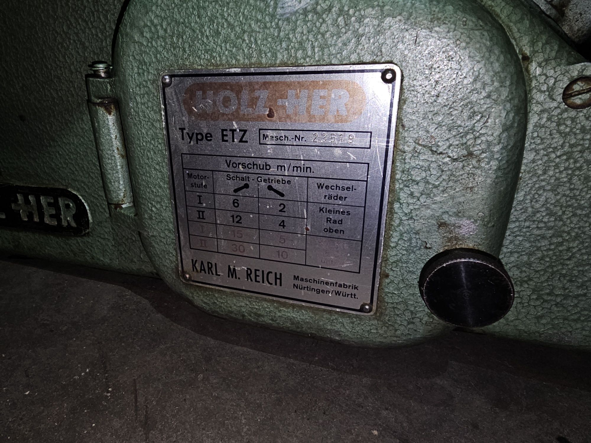 Posuw HOLZHER ETZ 8-prędkości od 2m/min