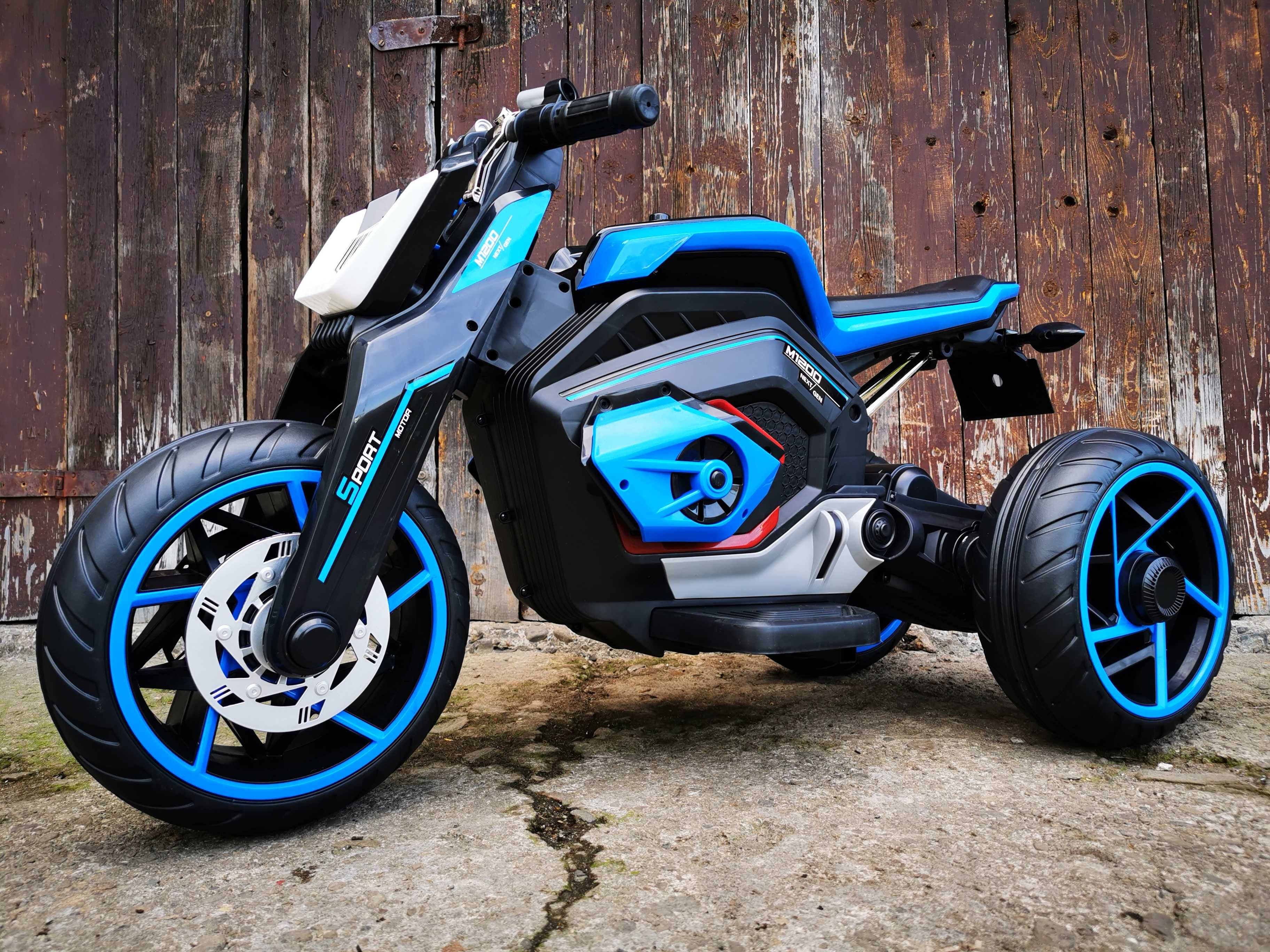 Motocykl NINJA ŚCIGACZ Elektryczny Auto AKUMULATOR Trajka Motor DZIECI