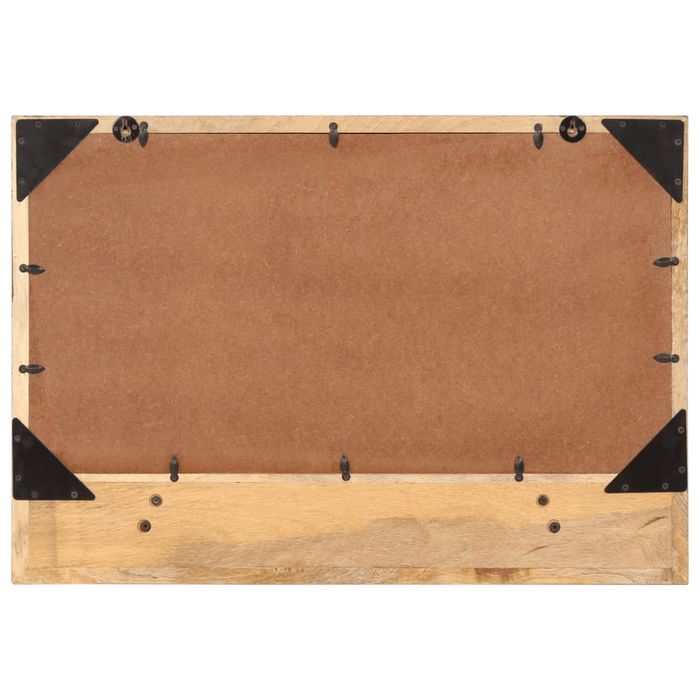 vidaXL Lustro z półką, 80x8x55 cm, szkło i lite drewno mango