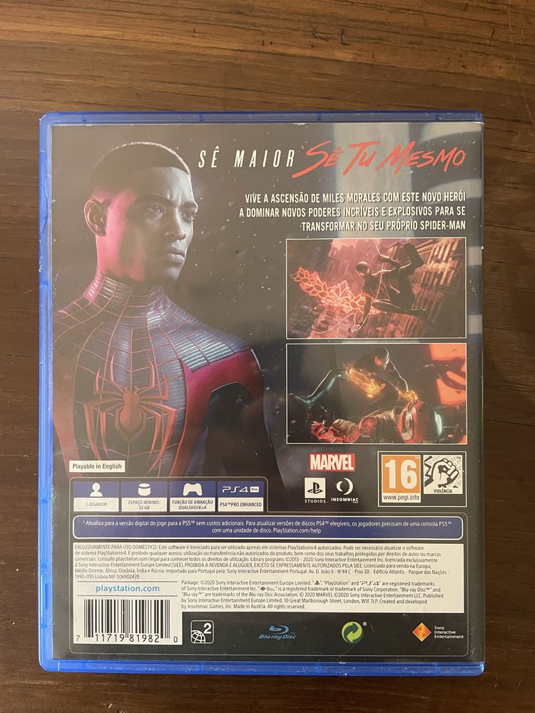 Spiderman Miles Morales para PS4