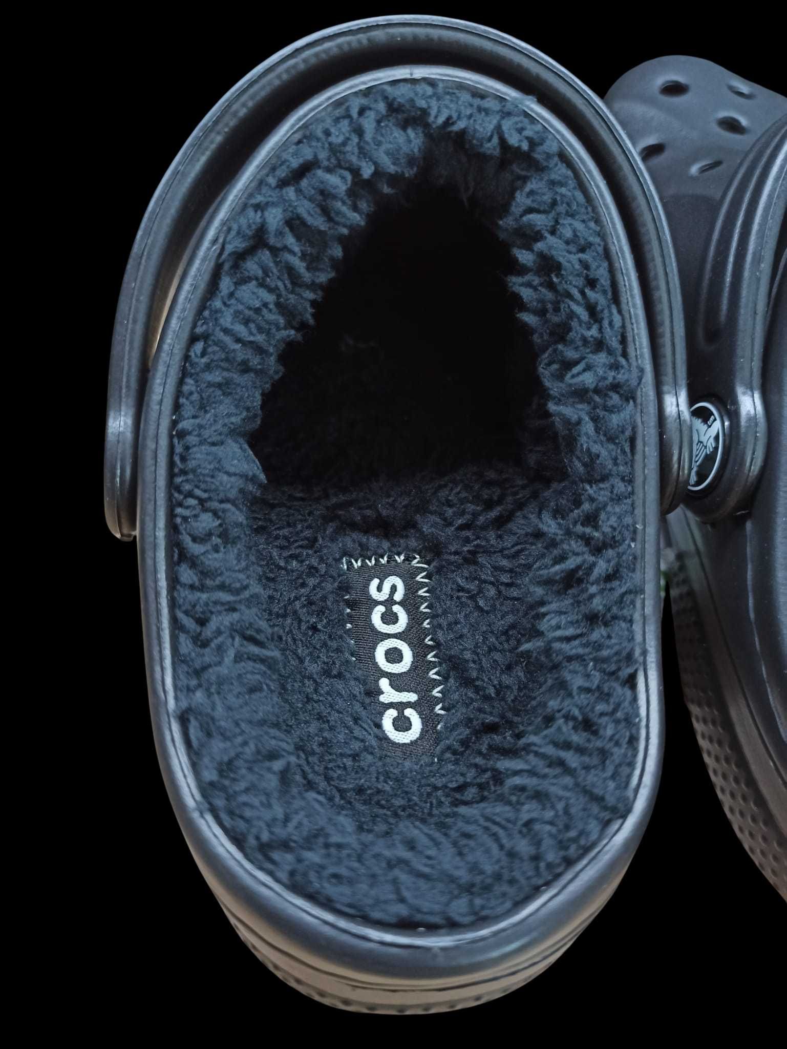 NOWE CROCS klapki kapcie kroksy z podszewką czarne r. 29/31 C12/C13