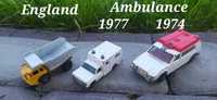 Kolekcjonerskie retro-modeli samochodów.Żelazne samochody Ambulance