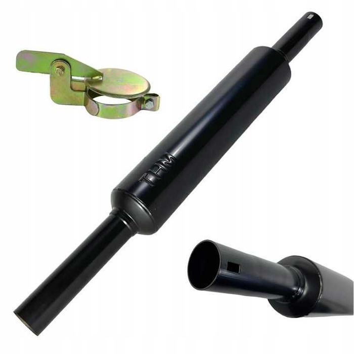 URSUS C-330 C-360 Tłumik okrągły krótki 84cm malowany z klapką THM