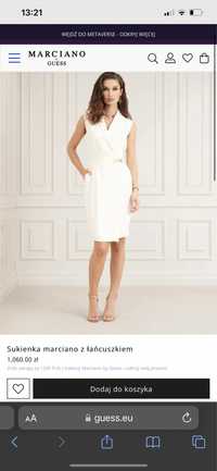 Sukienka Marciano by Guess biala rozmiar 42 ( M ) wesele ślub