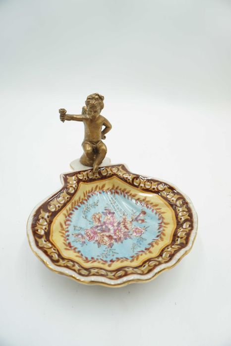 PATERKA mydelniczka porcelana z brązem