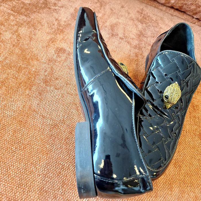 Buty mokasyny loafers skóra lakierowana Kurt Geiger męskie