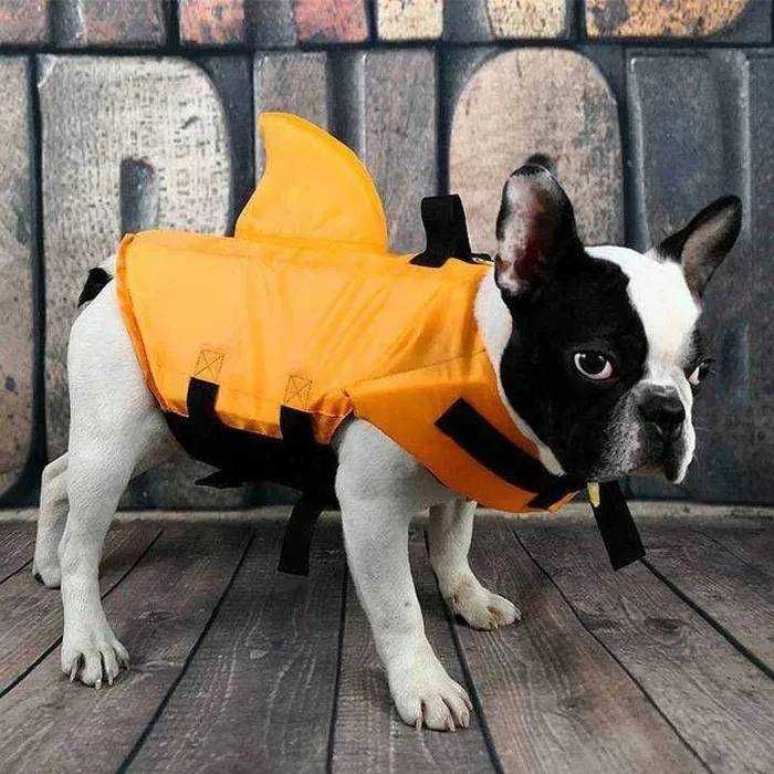 Kapok kamizelka ratunkowa dla psa z płetwą rekina