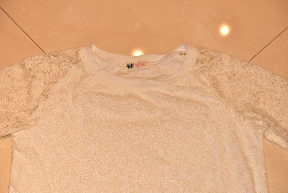 H&M śliczna koronkowa bluzeczka dla dziewczynki 146/152 cm 10-12 lat