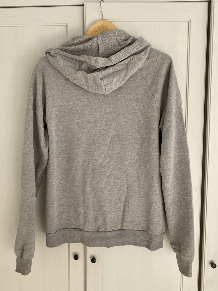 Szara bluza z kapturem hoodie made in USA American Apparel